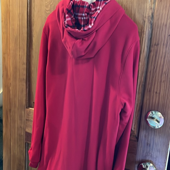 Lands End Red Hooded Sweatshirt Size XL - Picture 7 of 7